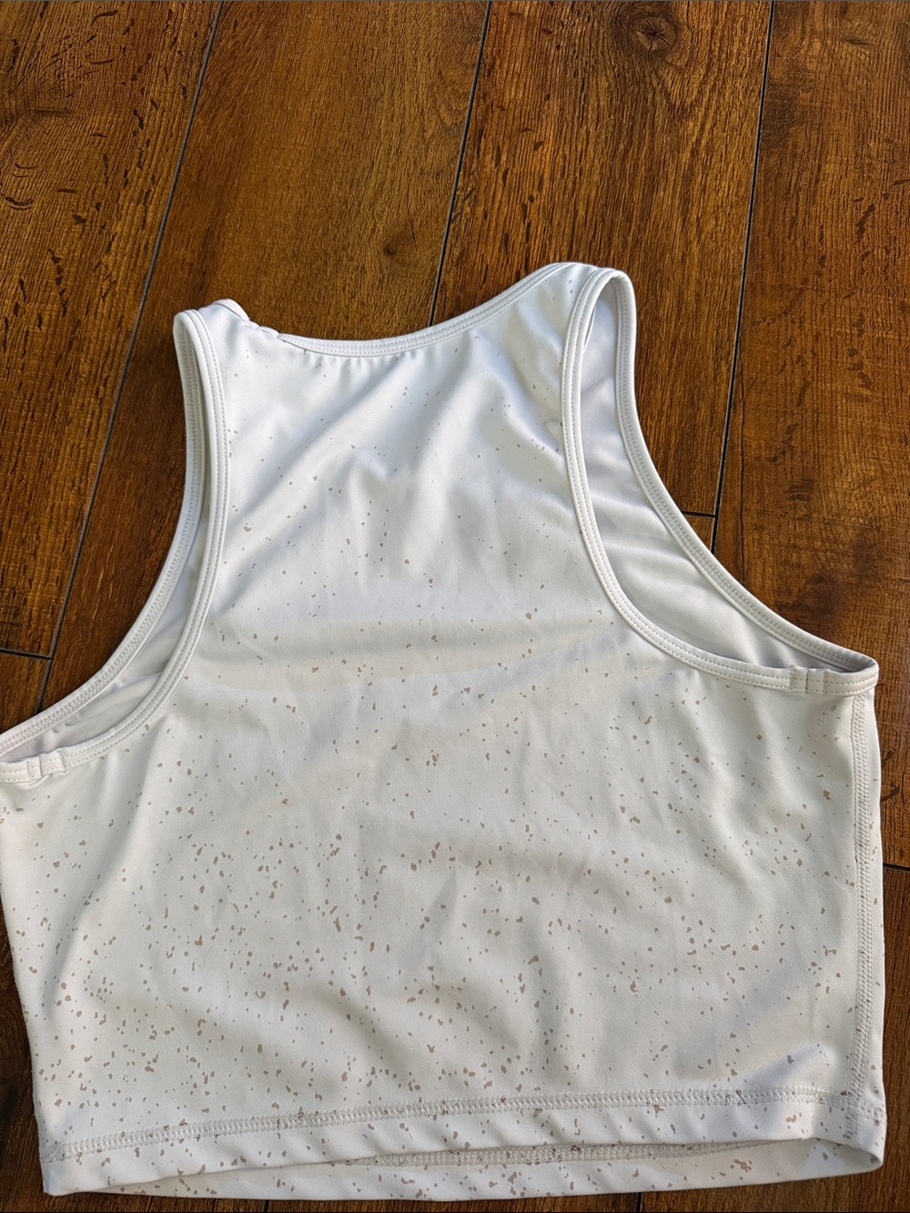 BuffBunny White Speckled Crop Top - Picture 4 of 4